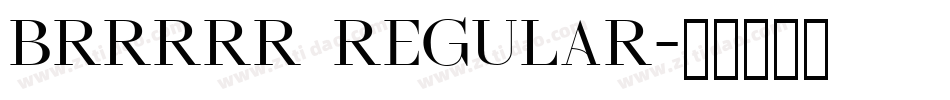 Brrrrr Regular字体转换